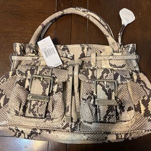 New with Tags MICHAEL Michael Kors Desert Natural Large Satchel Genuine Leather